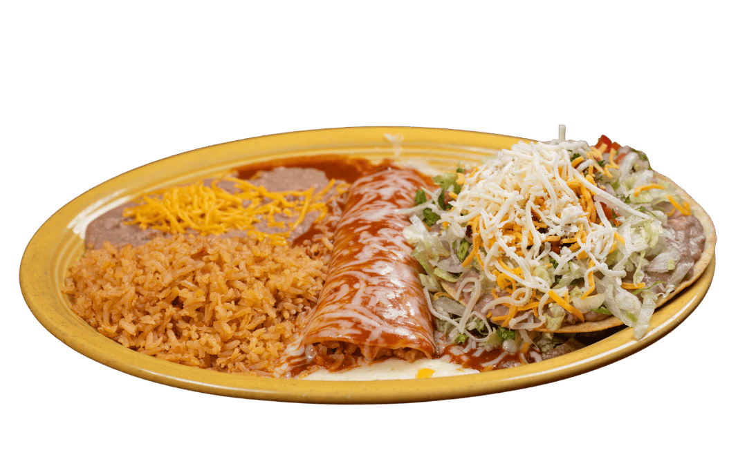 4#  Enchilada & Bean Tostada